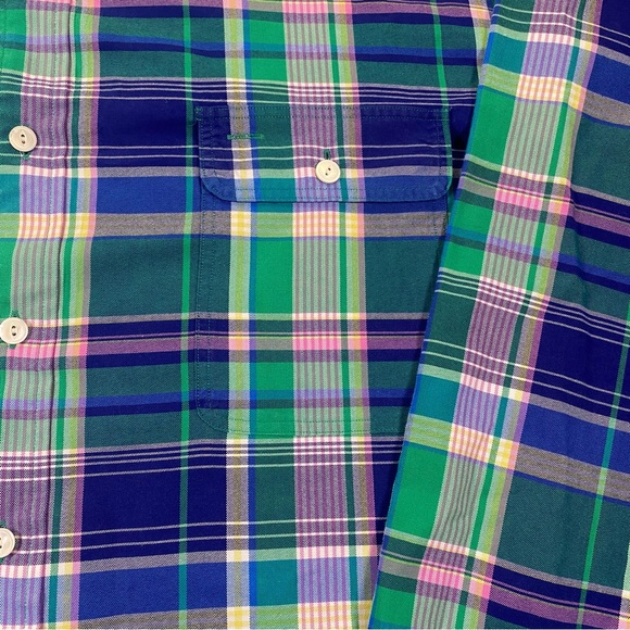 Polo by Ralph Lauren Men's Multicolor Plaid Dress Shirt, Long Sleeve, Size 3XB - Picture 5 of 14